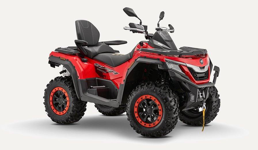 QJMOTOR SFA 1000 two-seat all-terrain vehicle in red, manufacturer product image.